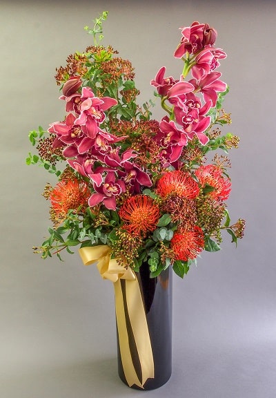 cymbidium Pincushions flower arrangement